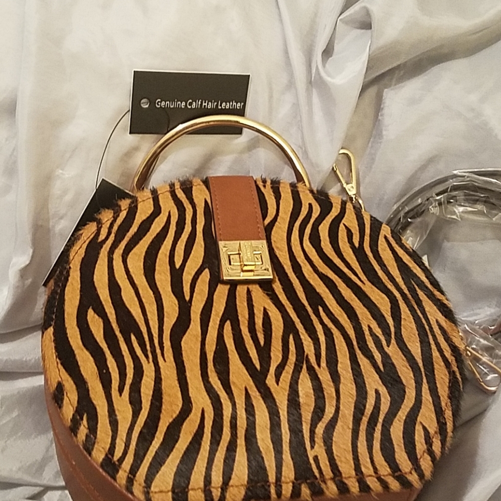 Dune London animal print bag  coffee NWT - Picture 4 of 5
